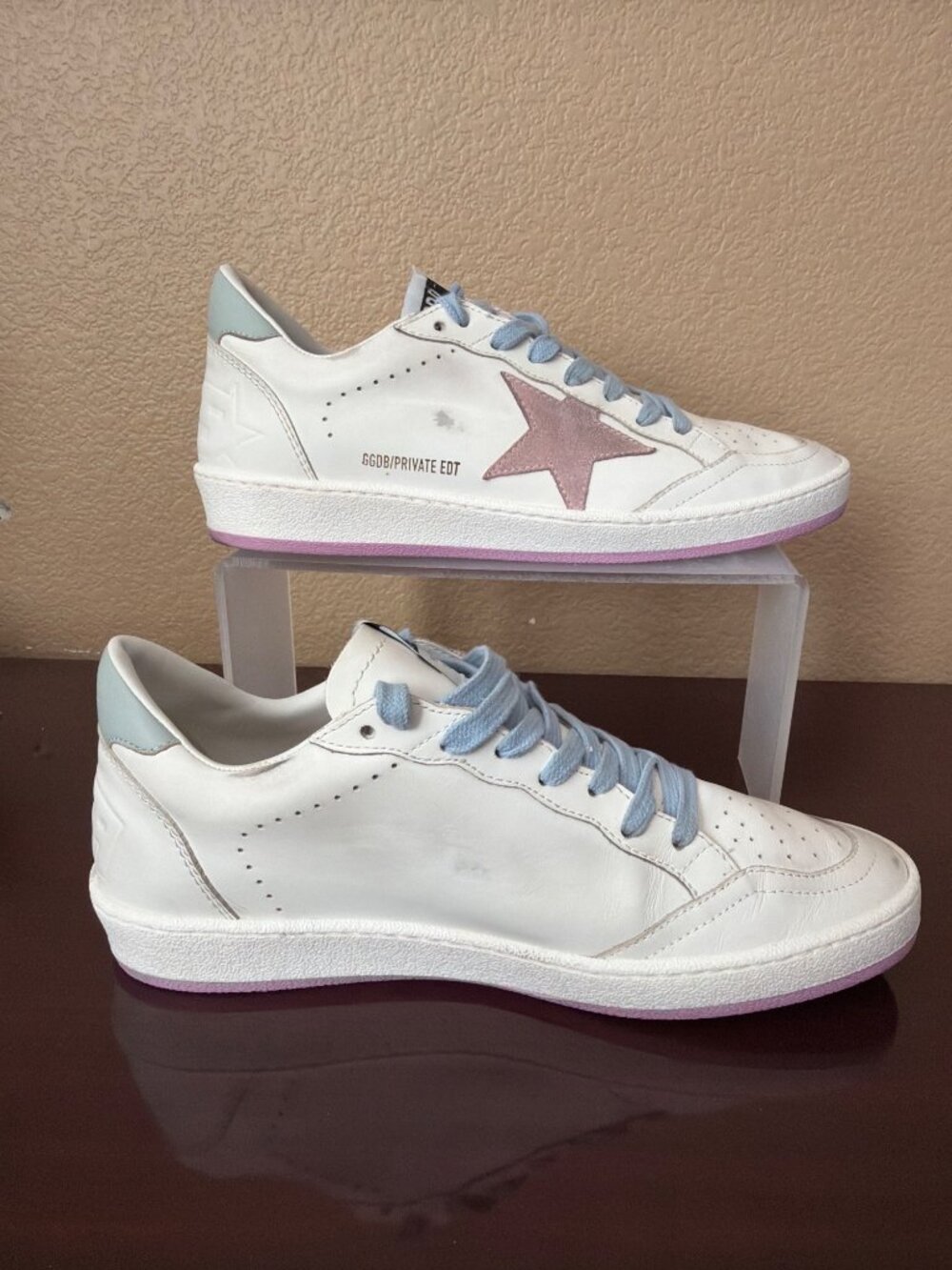 Golden Goose Ball Star Private Edition Sneakers Pink Blue EU39 162/505